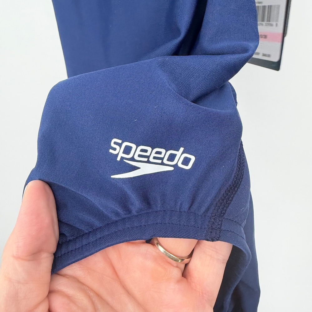 Speedo Swimsuit Women 10/36 Team Navy Pro LT One Piece Racerback - Picture 2 of 8